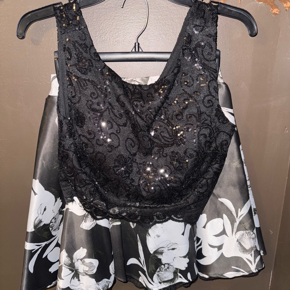 2 piece hoco dress